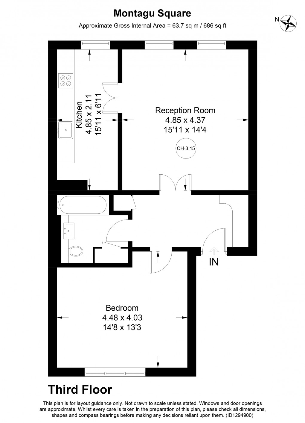 Floorplan for Marylebone, London