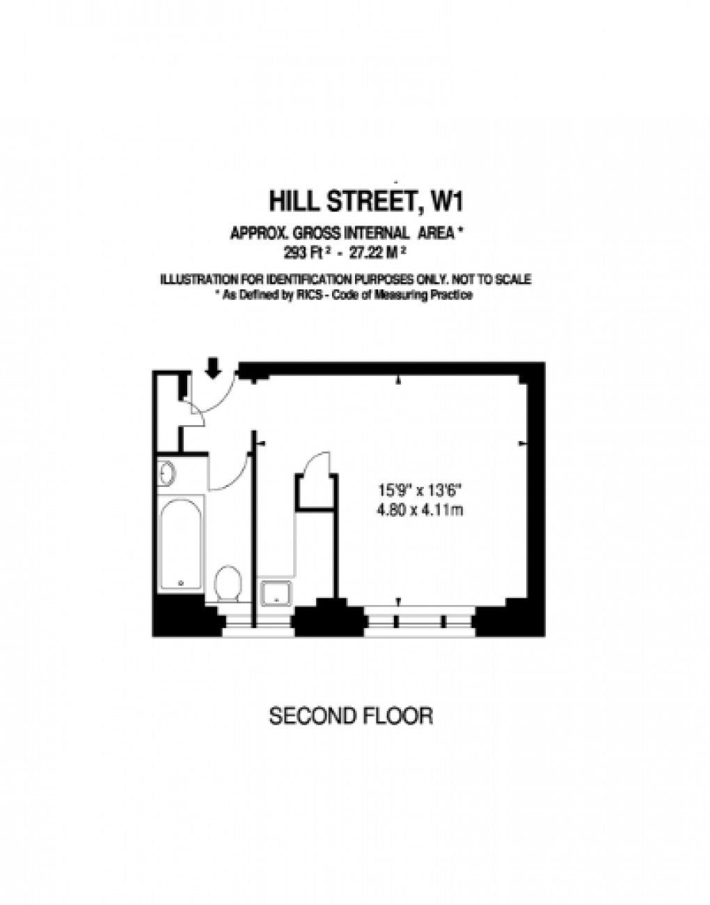 Floorplan for Hill Street, London
