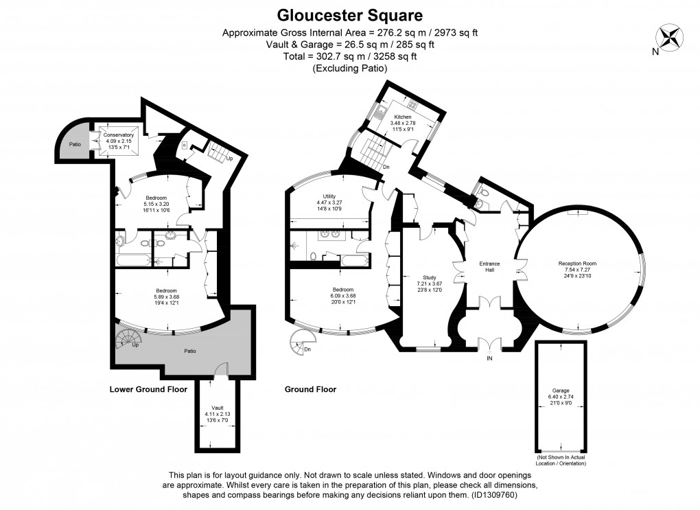 Floorplan for Connaught Village, London