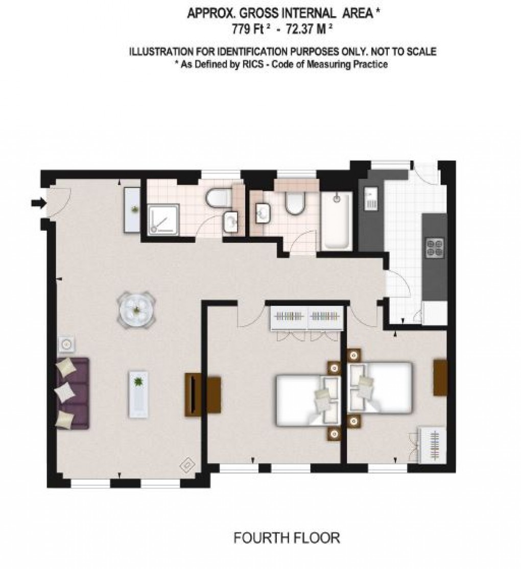 Floorplan for Fulham Road, Chelsea, London