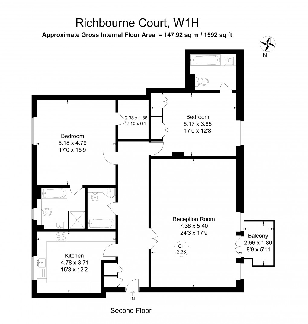 Floorplan for Harrowby Street, Marylebone, London